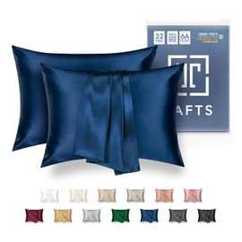 Tafts Silk Pillow Cases - 22mm 100% Pure Mulberry 6A Silk Pillowcase for Hair & Skin with Zipper Closure, Cooling, Natural, Organic, Double Sided Silk Pillow Case (Misty Rose Pink, King 20x36, 2pc)