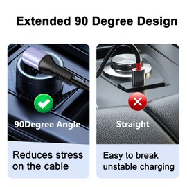 MISYNLON Short Right Angle USB C Cable, 90Degree Type C 6A Fast Charging Cord Support Sync Data Transfer Type C for Carplay Cable Compatible with IP15/16/Plus/Pro/Pro S20 S10 S9 S8 Plus-15cm