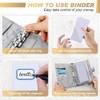 A6 Binder Budget Book Portable Marble Grain Notebook PU Leather