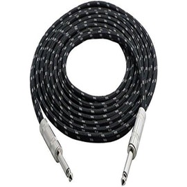 Pyle-Pro PCBL1F12 Premium Quality 12 Ft 1/4'' To 1/4'' Guitar/Instrument/Amp Cable W/Fabric Shielding
