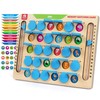 Coogam Memory Matching Game, Wooden Board Travel Toy with Memory