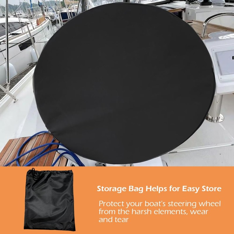 Boat Steering Wheel Cover - 24" Marine Steering Wheel Storage