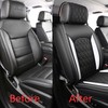 JOJOBAY Chevy Silverado Seat Covers,Leather Seat Covers for GMC Sierra,Custom