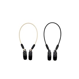 [Made in Japan] Hat Clip (With Wire) Set of 2, Fall Prevention (Black / Beige)