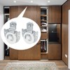 Sliding Closet Door Hardware Set, 4 Pack Sliding Wardrobe Door