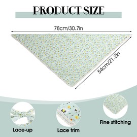 CIATBYYJ 4Pcs Floral Chiffon Hair Bandanas Vintage Print Boho Hair Scarf Triangle Chiffon Headband Bandana Floral Cute Head Bandanas for Women Outdoor Dressing, Walk