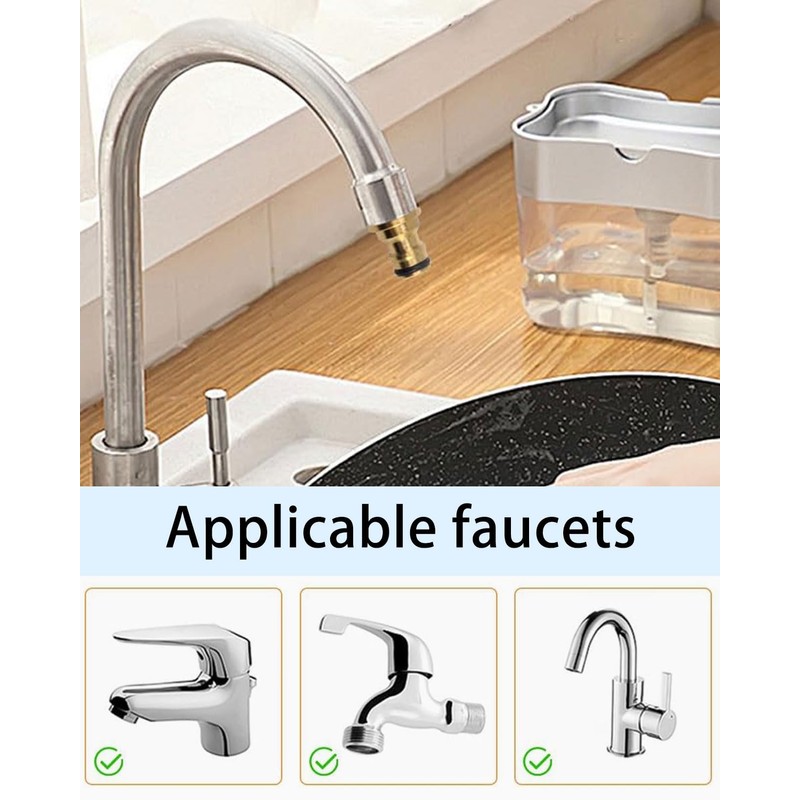 MYGLOAR Set of 3 Universal Tap Connectors for Mixer Taps,