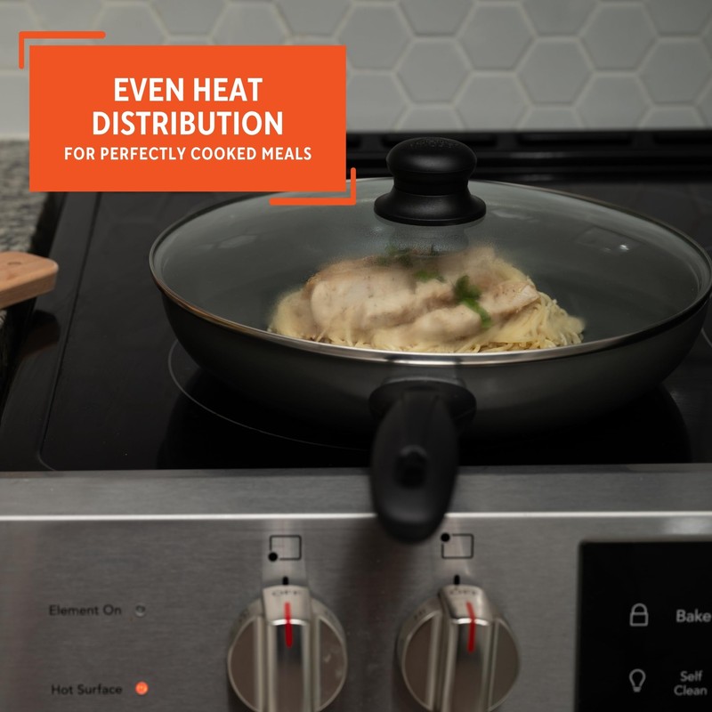 IMUSA 11-Inch Ceramic Nonstick Sauté Pan with Lid – Large