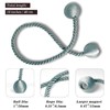 Hion Magnetic Curtain Tiebacks Gray Blue 2 Pack, Curtain Tiebacks