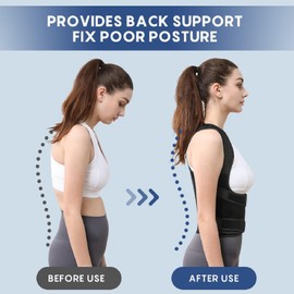 JINGSHUBO Posture Corrector Back for Men and Women, Back Posture Corrector, Lumbar Support, Adjustable Back Pose Corrector