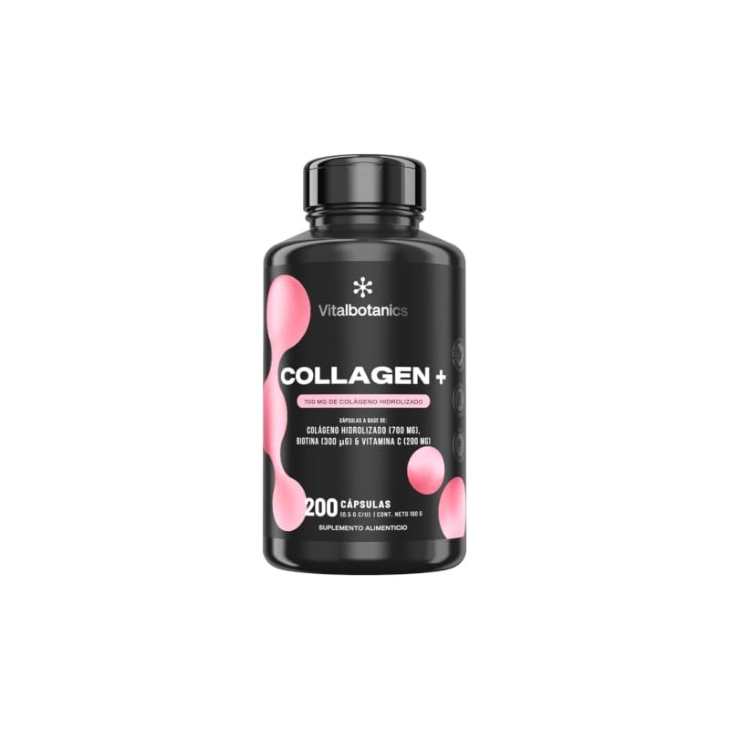 Vital Botanics Collagen + Biotina y Colágeno Hidrolizado con Vitamina