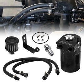 RYANSTAR RACING Oil Catch Can Air Oil Separator With Air Filter Compatible with Chevy Silverado 1500 GMC Sierra 1500 2014-2018 Chevy Tahoe Suburban GMC Yukon 2015-2020