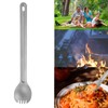 Camping Cutlery Spoon, Lightweight Titanium Spoon Metal Cutlery Set with