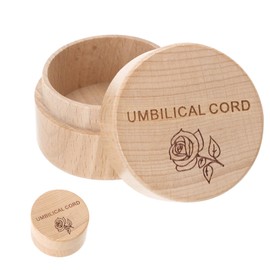 HJKEMI Umbilical Cord Keepsake Box for Umbilical Cord Storage Baby Keepsake Box Carved with Flower Pattern as Baby Memory Box for Keepsakes Baby Keepsake Gifts for Baby Keepsake,Newborn,Baby Shower