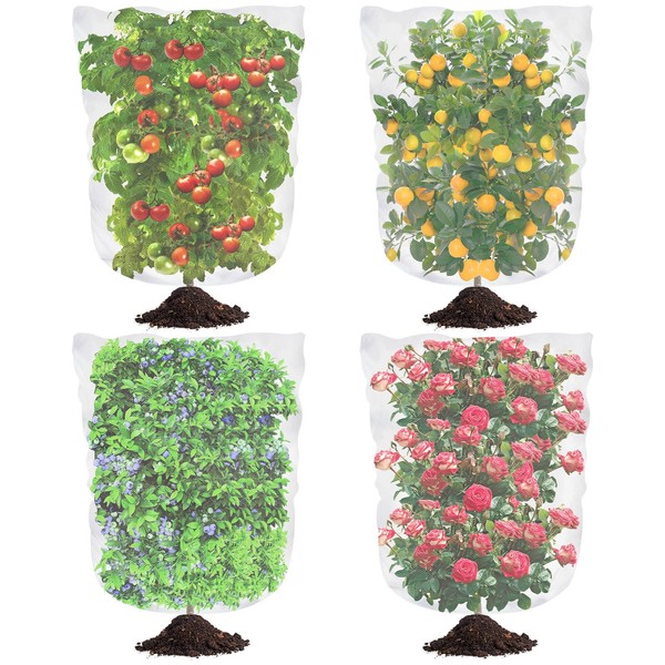 Tetutor 4 Pack Bird Netting for Garden Protection,4Ft x 6Ft