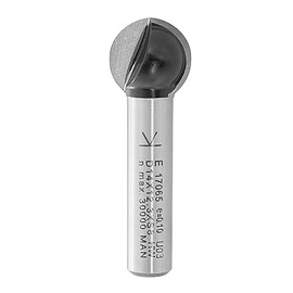 ENT 17065 Ball End Mill HW, Shank (S) 8 mm, Diameter (D) 14 mm, NL 12.36 mm, R 7 mm, T 3 mm, SL 32 mm, for Round Groove