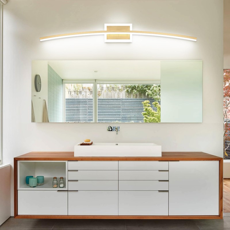 PRESDE 40inch Dimmable LED Gold Vanity Light for Bathroom,Bathroom Light
