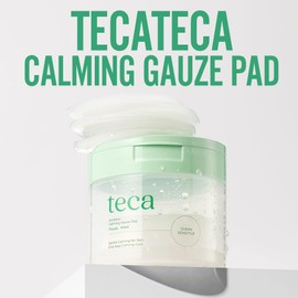 Tecateca Vegan Calming Toner Pad, 70pcs 105ml, Gentle Soothing Pads with TECA Complex(Centella Asiatica Extract), Tea Tree Leaf Water, Triple Hyaluronic Acid for Skin and Hydration, Korea Skincare