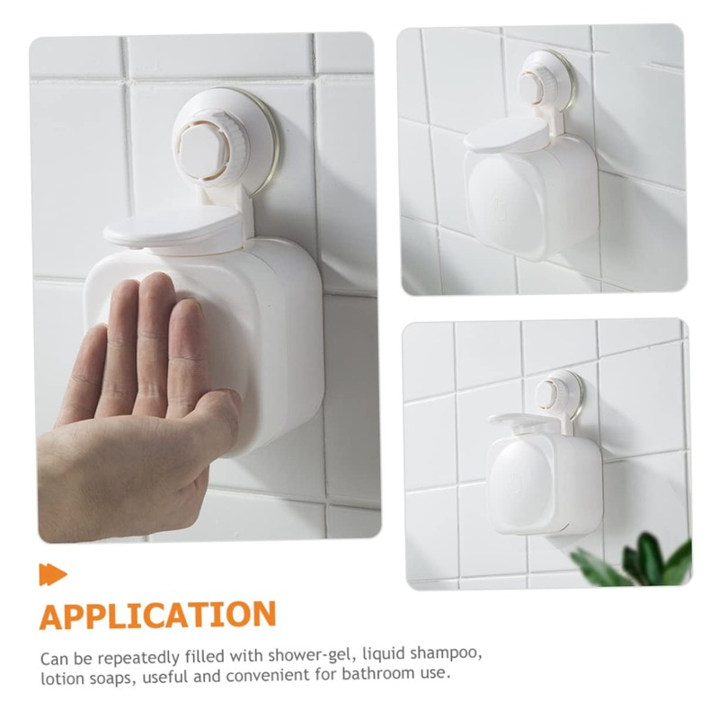 Alipis Wall Mounted Soap Dispenser Cup Easy Install Shampoo Wash