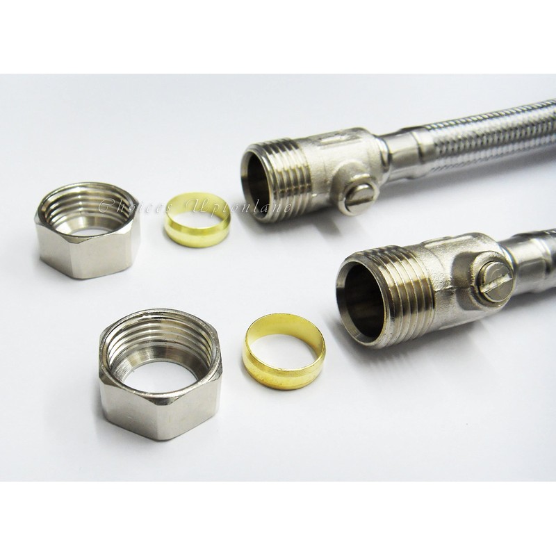 AK PAIR OF FLEXIBLE MONOBLOC TAP TAIL CONNECTOR WITH INBUILT