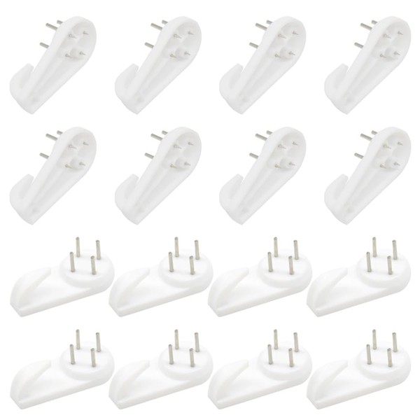 Hocansen 30Pcs Concrete Wall Hooks Invisible Frame Plastic Hooks Hardwall