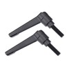 SRunDe Pack of 6 M6 Clamping Lever Handle, External Thread,