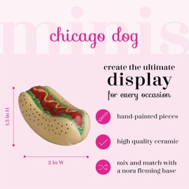 Nora Fleming Hand-Painted Mini: Chicago Dog (Hot Dog) A231