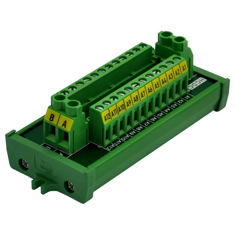 30Amp/300V 2x12 Position Terminal Block Distribution Module (Screw Mount)