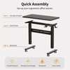WALKINGDESK Pneumatic Standing Desk with Wheels, Whole Piece Board Rolling
