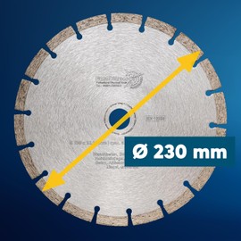 EDW Universal Diamond Cutting Disc Standard 230 x 22.2 mm x 10 mm Easy Cutting Universal Diamond Cutting Disc for Cutting Concrete, Stone, Brick, Masonry