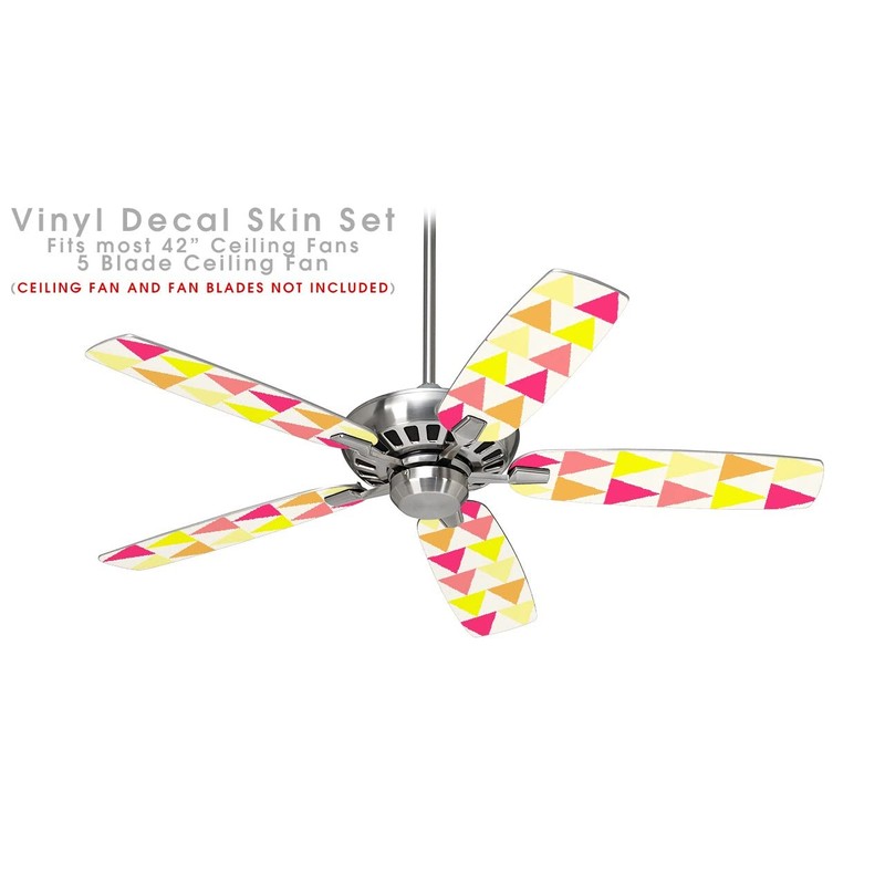 Triangles Warm - Ceiling Fan Skin Kit fits most 42