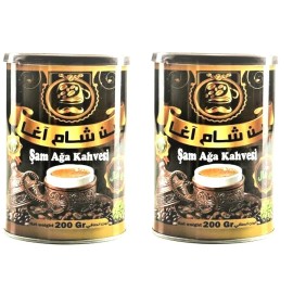 Sham Agha Turkish Coffee with Cardamom by Sham Agha - 2PCK -200g/7oz - Şam Ağa Kahvesi