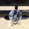 Ahantper 3.15"/80mm Crystal Ball with Stand, Modern Home Decor Gift