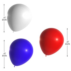 creative balloons 10 inch Balloons Red White Blue Balloons Set Colorful Party Balloons For Union Jack Theme Paries Chile Football Birthday Party Wedding Baby Shower Decoration 30 Pieces