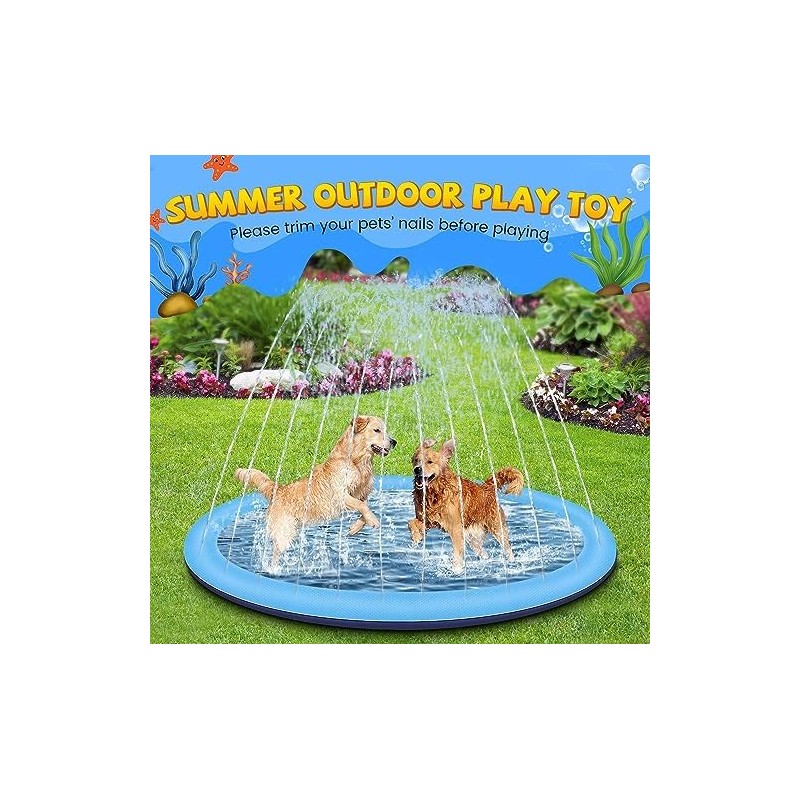 LATERN Alfombrilla de salpicaduras para niños y perros, 170 cm,