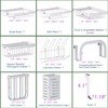 PUSDON Over Sink Dish Drying Rack Stainless Steel, Adjustable Large