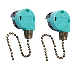 Ceiling Fan Switch 3 Speed 4 Wire Zing Ear ZE-268S6 Pull Chain Switch Control Replacement 3 Speed Control Switch Ceiling Fans, Wall Lamps, Cabinet Light 2Pack(Bronze)