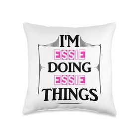 I'm Essie Doing Essie Things Funny Name Gift White Throw Pillow