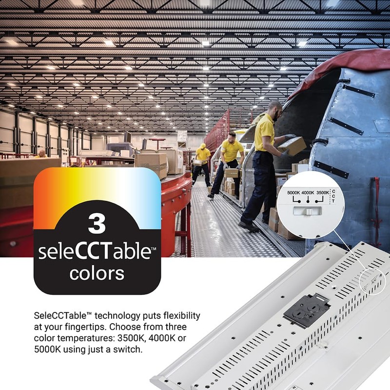 Metalux 1.6 ft. 400-Watt Equivalent LED Linear High Bay with