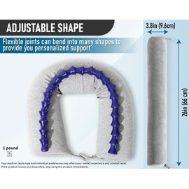 Dot&Dot Twist Memory Foam Travel Pillow for Neck, Chin, Lumbar and Leg Suppor...