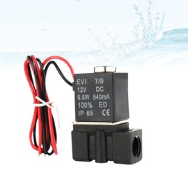 Solenoid Valve, DC12V 1/4"NPT Normally Closed 2 Way 2 Position Pneumatic Electric Solenoid Air Valve, Direct Action for Air, Inert Gas, Liquid