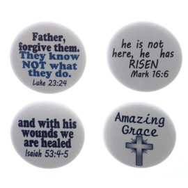 Set 4 Bible Verses Quotes 2.25" Keychains Christian Cross Jesus Faith Isaiah