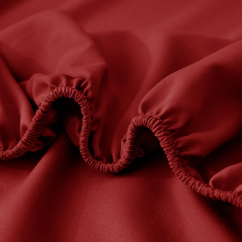NAFAY LIVING Fitted sheet-Plain Dyed Ultra Soft Microfiber Bedding Sheet