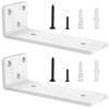 2 Pack Floating Shelf Brackets 8in, Heavy Duty Wall Mounted