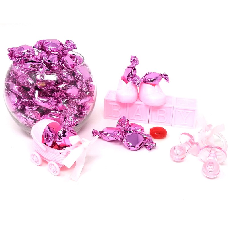 Primrose Hard Candy Strawberry Buttons Pink Wrap, It's a Girl