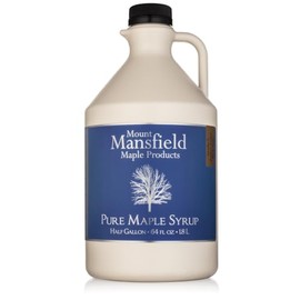 Mansfield Maple Pure Vermont Maple Syrup in Plastic Jug Grade A Dark Robust, Half Gallon
