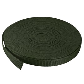 MECCANIXITY Lightweight Polypropylene Webbing Strap 1" 50 Yards Army Green Strapping Band for Outdoor