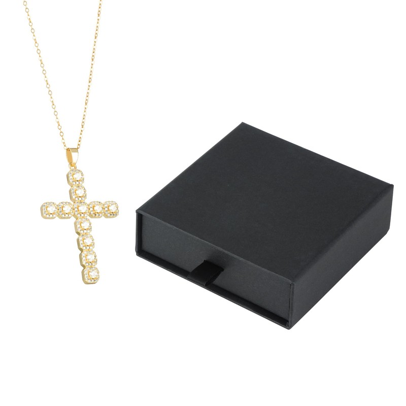 Cavalcade Cross Pendant for Car Rear View Mirror Rhinestone Decor