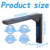 2pcs Heavy Duty Shelf Bracket, Black Wall Mount Stainless Steel