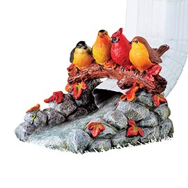 Collections Etc Hand-Painted Decorative Pretty Birds Downspout